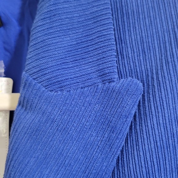 Pretty Garden Women's Blue Winter Corduroy Blazer Jacket Size Sm Oversized - Picture 13 of 16